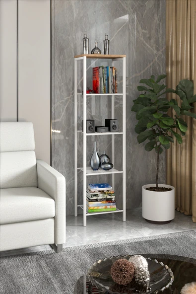 Retodesign RETODESİGN BEYAZ 40 CM ÇOK AMAÇLI RAF, MUTFAK RAFI , BANYO DÜZENLEYİCİ RAF 1893B ürün görseli 1