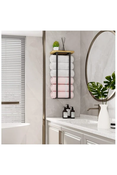 Retodesign Havlu Rafı .Banyo Rafı - Resim 3