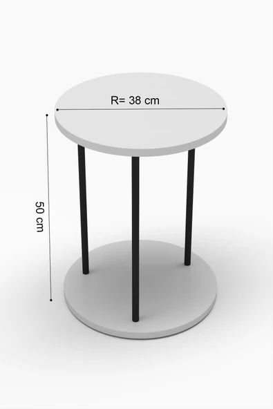 Retodesign YUVARLAK BEYAZ C SEHPA 1611 - Resim 2