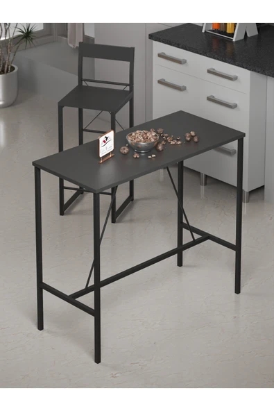Retodesign RETODESİGN SİYAH BAR MASASI / YEMEK MASASI 1652S ürün görseli 1