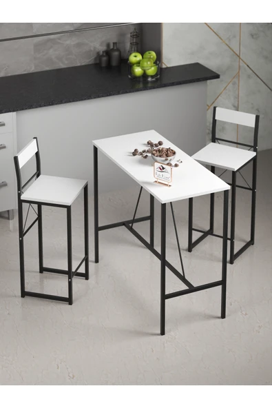 Retodesign Raflı Good Bar Takımı Beyaz 2652 - Resim 3