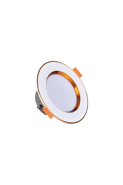 VOVO 7 Watt 3 Renk Led Spot Gold Kasa Beyaz + Günışığı + Ilık Beyaz 3ü 1 Arada ürün görseli 1