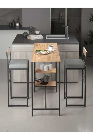 Retodesign RETODESİGN RAFLI MİNDERLİ GOOD TAKIM ÇAM 2654 ürün görseli 1