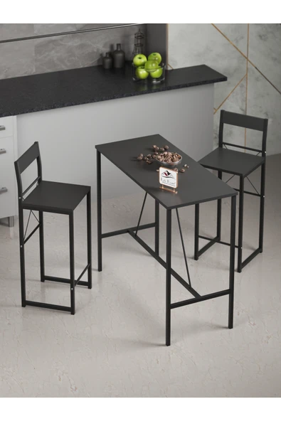 Retodesign RETODESİGN SİYAH GOOD BAR MASA TAKIMI ürün görseli 1