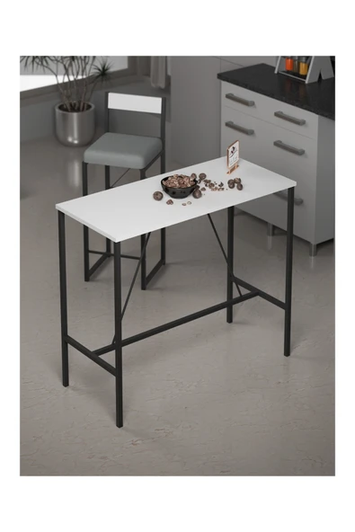 Retodesign BEYAZ 100/45 CM. BAR MASASI, YEMEK MASASI ürün görseli 1