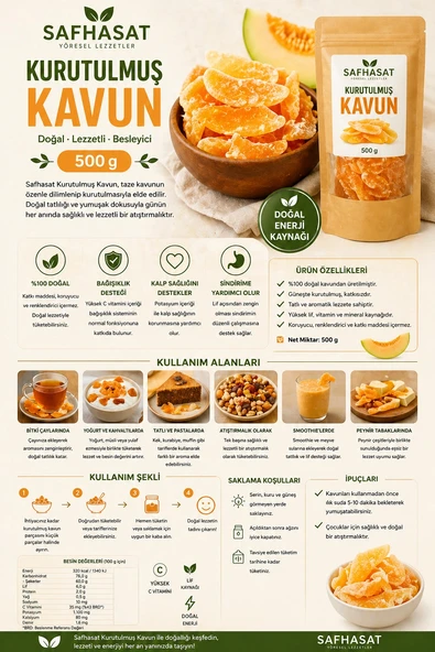 Safhasat Kurutulmuş Kavun 500 g ürün görseli 1