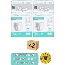 Sleepy Sensitive Süper Emici Külot Orta Boy M 30'lu 2 Adet Hasta Bezi ürün görseli 1