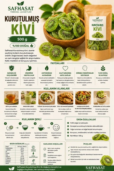 Safhasat Kurutulmuş Kivi 500 g ürün görseli 1