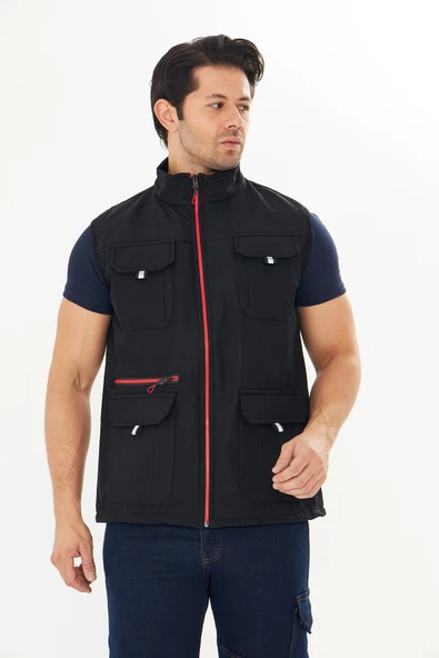 Orange Safety Softshell Siyah Yelek ürün görseli 1