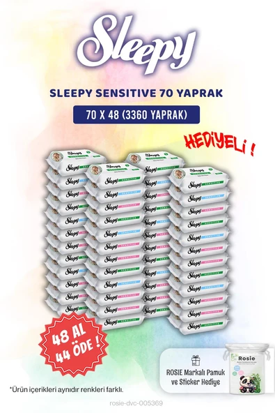 Sleepy Sensitive 70'li Bebek Havlusu 48 AL 44 ÖDE ve ROSIE ürün görseli 1
