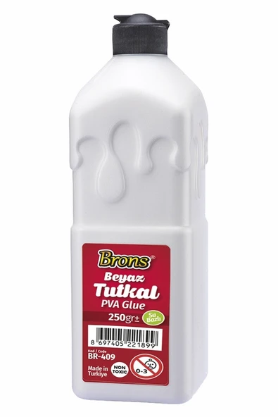 Beyaz Tutkal 250 gr 1 Adet Brons Beyaz Mobilya Yapıştırıcısı Tutkalı 250 gr Ahşap Tutkalı Su Bazlı Çok Amaçlı Beyaz ürün görseli 1