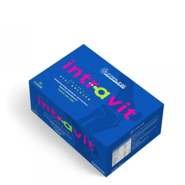İntraVit Tip II Kollajen, Hyaluronik Asit içerikli Sıvı 30ml 30 Oral Flakon ürün görseli 1