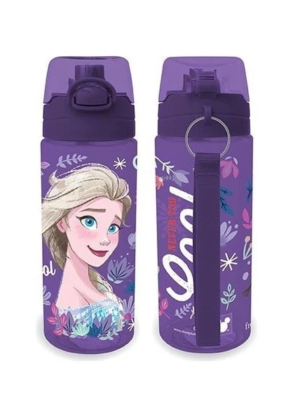 Frozen Matara 500 ml Mor Renk 1 Adet Lisanslı Suluk Okul Matarası Öğrenci Suluğu ürün görseli 1