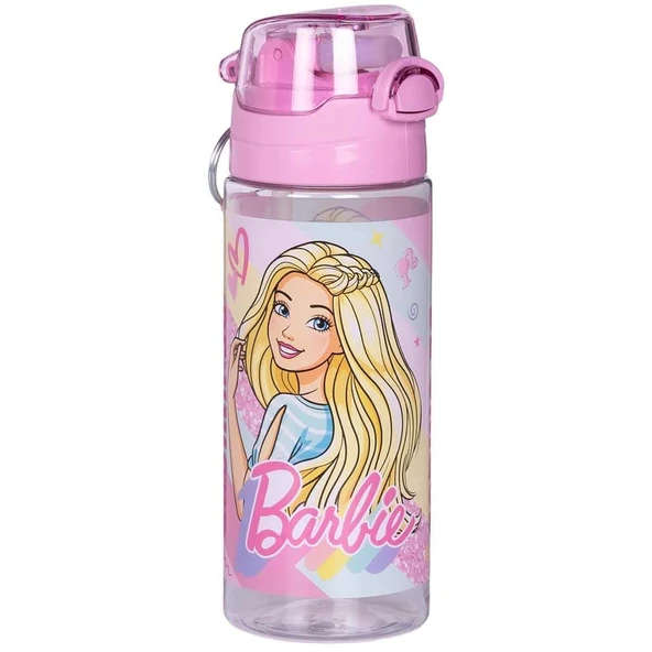 Kız Çocuk Barbie Matara Pembe Renk No:2 500 ml 1 Adet Lisanslı Barbi Suluk Okul Matarası Öğrenci Suluğu ürün görseli 1