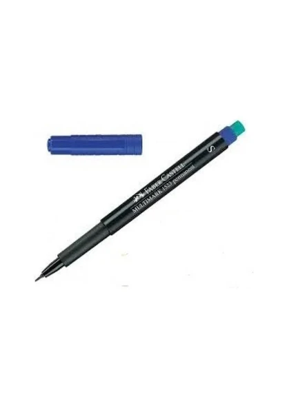 Faber-Castell Mavi S Permanent Asetat Kalemi Cd Kalemi 1 adet ürün görseli 1