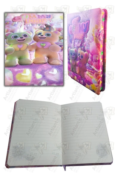 Kokulu Not Defteri 1 Adet Puffy Cute 13x18cm 96 Yaprak Çizgili Pofuduk Defter Kız Hediye Defter ürün görseli 1