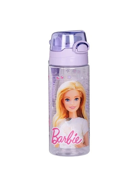 Kız Çocuk Barbie Matara Lila Renk 500 ml 1 Adet Lisanslı Barbi Suluk Okul Matarası Öğrenci Suluğu ürün görseli 1