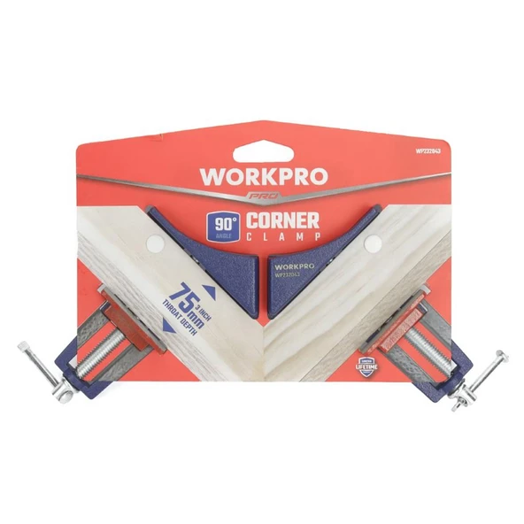 WORKPRO WP232043 75mm 90° Profesyonel Köşe İşkence - Resim 9
