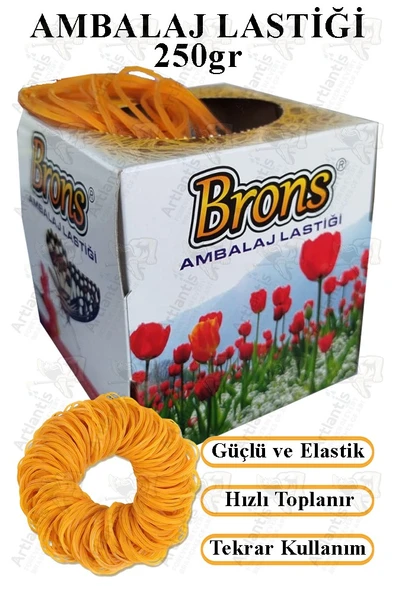 Ambalaj Lastiği 250 Gr 1 Paket Brons Para Lastigi Paket Lastiği Kopmaz %100 Kauçuk Elastik Kaliteli ürün görseli 1