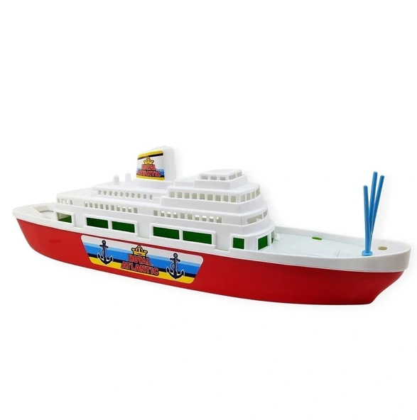 Transatlantik Yolcu Gemisi 45 cm - Kırmızı ürün görseli 1