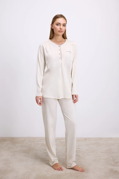 Anıl Kadın Uzun Kollu T-Shirt ve Pantolon Takım (11618) ürün görseli 1