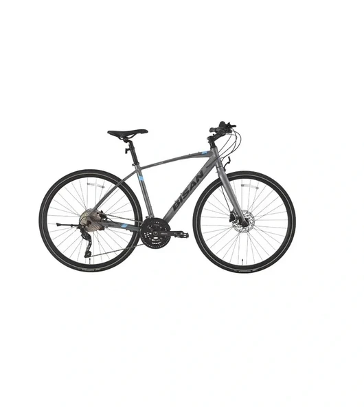 BİSAN TRX 8600 DEORE ERKEK ŞEHİR BİSİKLETİ 54CM HD 28 JANT 30 VİTES METALİK GRİ MAVİ ürün görseli 1