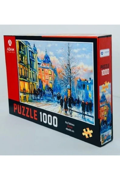 Herseyburada 1000 Parça Kış Tablosu Puzzle Yapboz 48x68 Cm ürün görseli 1