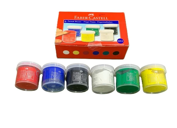 Faber-Castell 6'lı Parmak Boya - Resim 3