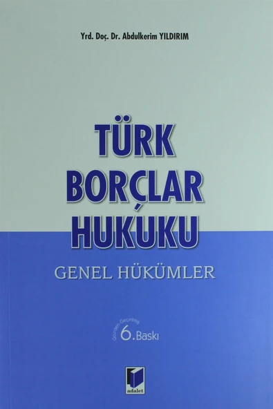 Adalet Yayınevi Türk Borçlar Hukuku ürün görseli 1