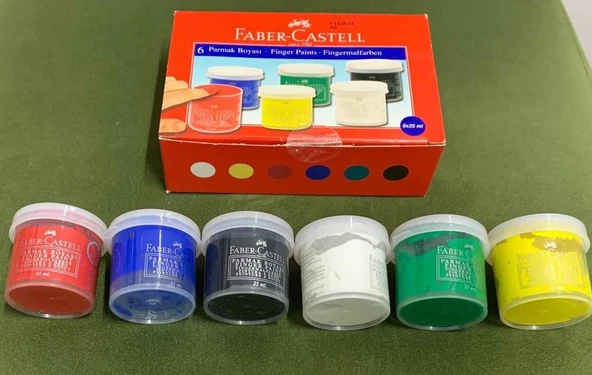 Faber-Castell 6'lı Parmak Boya - Resim 2