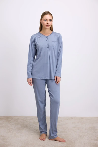 Anıl Kadın Uzun Kollu T-Shirt ve Pantolon Takım (11618) ürün görseli 1