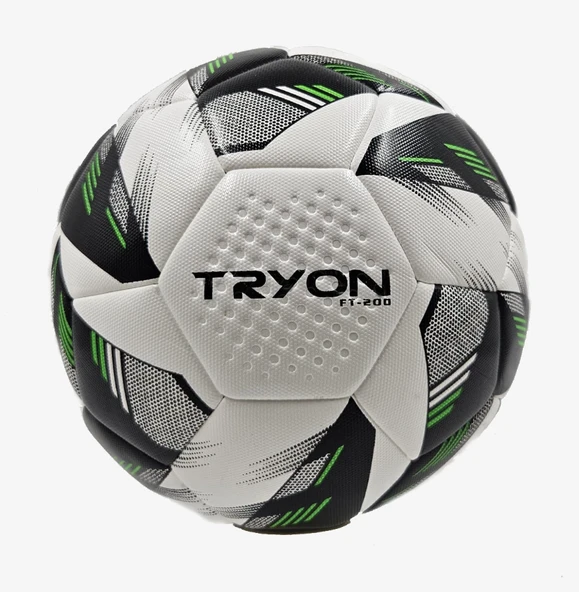 Tryon FT-200 Beyaz-Siyah Yeşil  Hybrid Futbol Topu 5 No ürün görseli 1