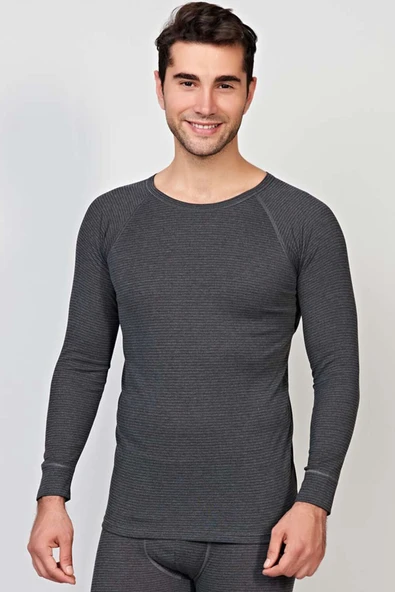 MAN8565 Erkek Termal Geniş Yaka Reglan Uzun Kol İçlik T-Shirt (8565) ürün görseli 1