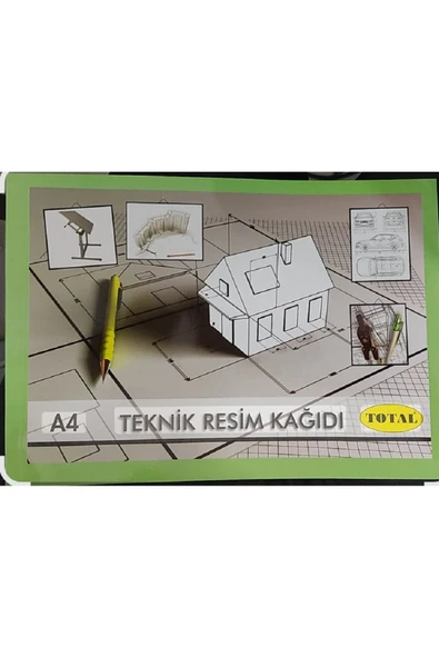 TOTAL A4 TENİK RESİM DEFTERİ YATAY 36 YP. KARTON KPK. TOTAL ürün görseli 1