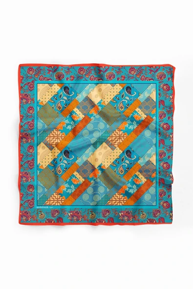 C2 ETNIK ŞALLI BANDANA DG12097 - Resim 2
