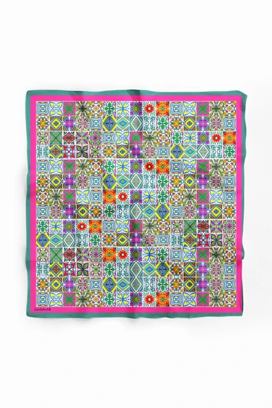 F88  KADIN DESENLİ BANDANA - Resim 2