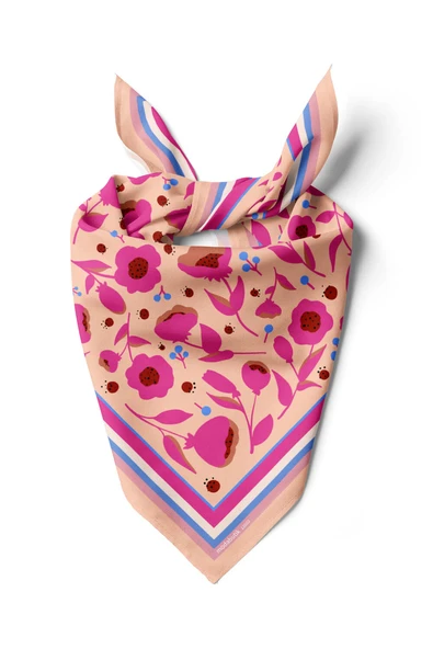 F81 TRIBAL FLORAL TASARIMLI BANDANA ürün görseli 1