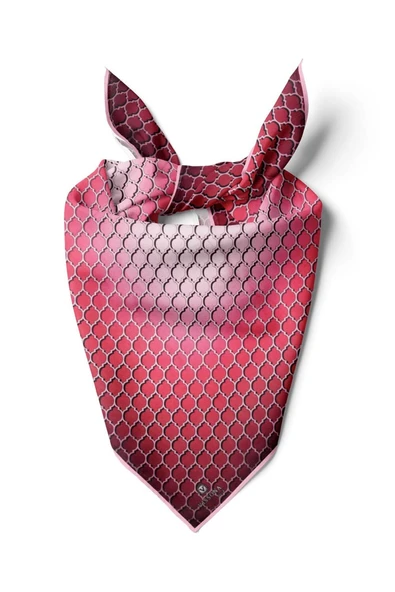 %100 İpek Kadın Desenli Bandana 80x80 ürün görseli 1