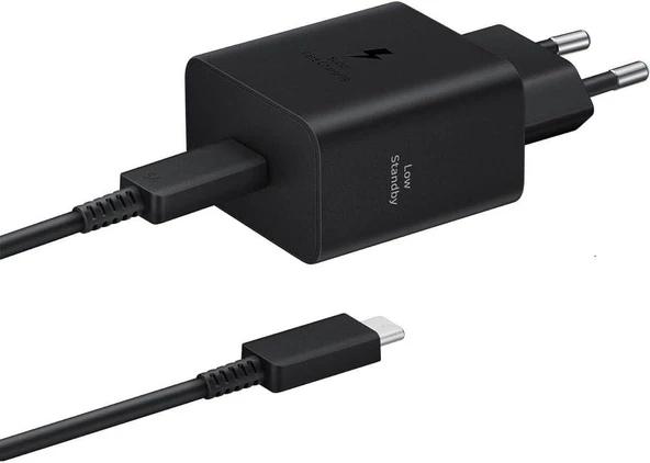 SAMSUNG 45W PD USB-C Güç Adaptörü 5A Kablo Hızlı Şarj Aleti Siyah 1.8metre ürün görseli 1