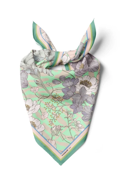 Z81 VINTACE FLOWERS TASARIM BANDANA ürün görseli 1