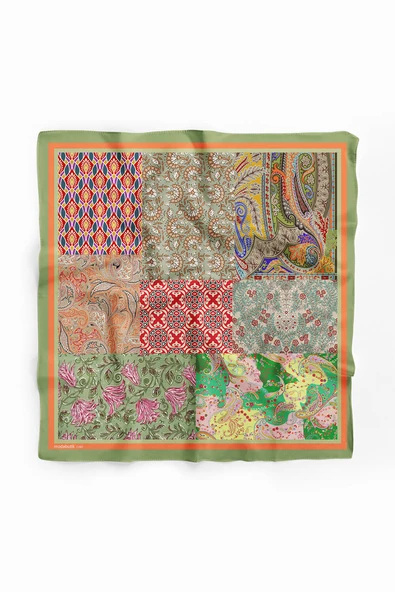 C101 PATCHWORK TASARIM  BANDANA - Resim 2