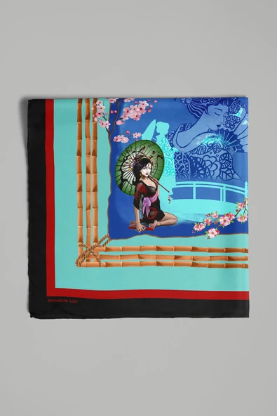 C48 KADIN DESENLİ BANDANA - Resim 3