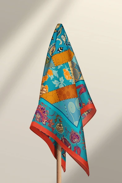 C2 ETNIK ŞALLI BANDANA DG12097 - Resim 4
