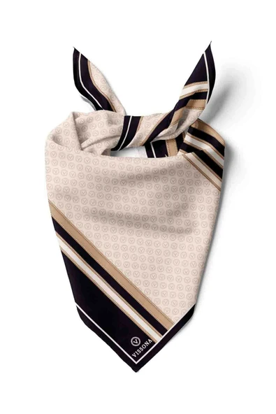 100% Silk Headscarf for Women - 22"x 22" inch Hair Scarf Monogram pattern Silk Headscarf Bandanas Square Silk ürün görseli 1