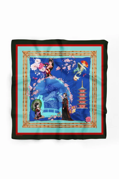 C48 KADIN DESENLİ BANDANA - Resim 2