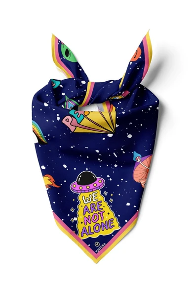 Vissona Peace Desenli İpek Bandana ürün görseli 1