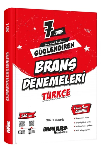 7.Sınıf Güçlendiren Türkçe Branş Denemeleri ürün görseli 1
