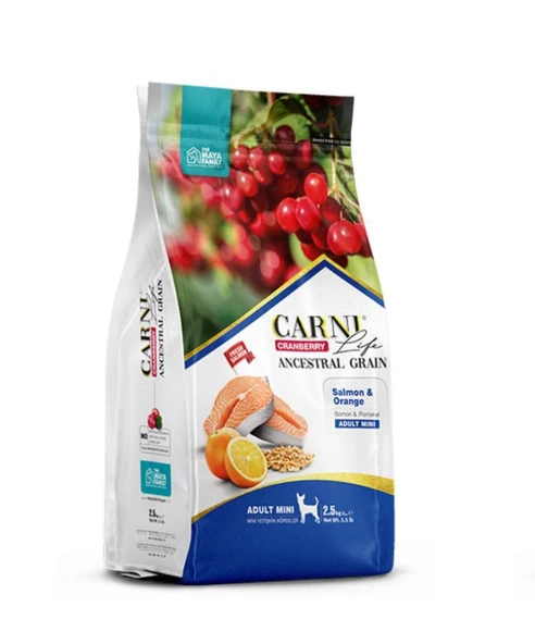 Carni Life Kızılcık Somonlu ve Portakallı Küçük Irk Yetişkin Köpek Maması (2,5 kg) ürün görseli 1