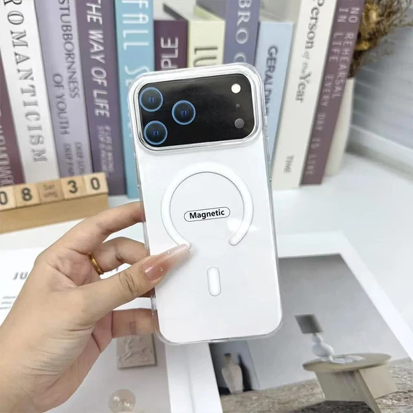 BİKAPAK MAGSLIM IPHONE 17 PRO ŞEFFAF KAPAK - Resim 3