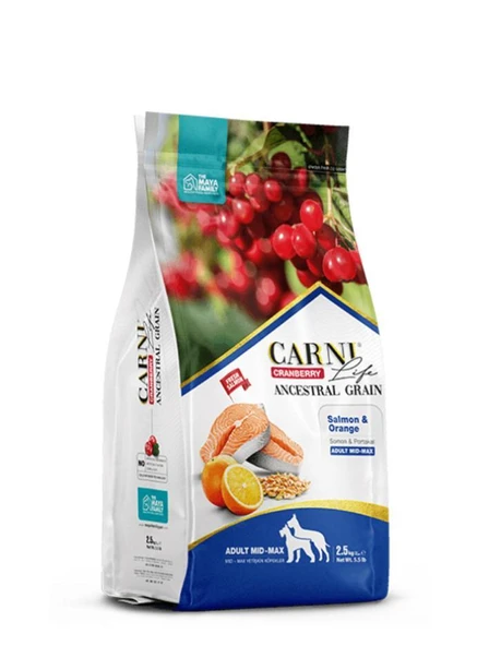 Carni Life Somonlu ve Portakallı Orta ve Büyük Irk Yetişkin Köpek Maması (12 kg) ürün görseli 1